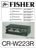 Fisher CRW-223-R - Owners Manual